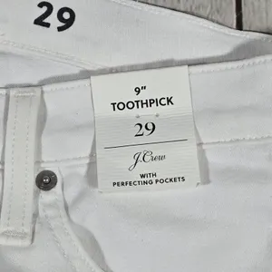 J.Crew 9" Toothpick Skinny Jeans White Size 29 B3584 SP22‎ Ankle Denim thumbnail 5