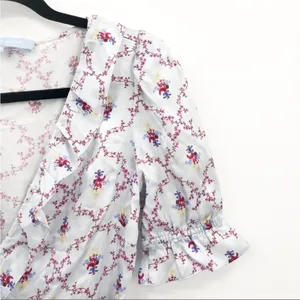 Hill House Nima Dress in Cabernet Trellis Floral Silk Extra Small thumbnail 5