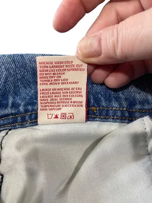 Revice Denim Fold Over Waist Baggy Denim Jeans Blue Size 28 Distressed Retro thumbnail 5