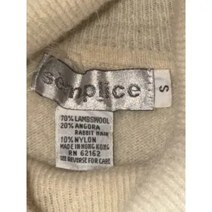 Semplice Turtleneck‎ Sweater Women Small Angora Wool Balloon Puff Sleeve thumbnail 8