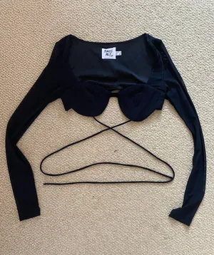 Princess Polly Titan Long Sleeve Black Top thumbnail 3