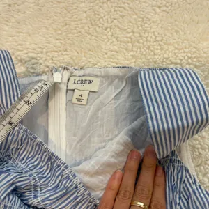 JCrew Women Peplum Blue Striped Sleeveless Top Cotton 4 Preppy Country Club Chic thumbnail 5