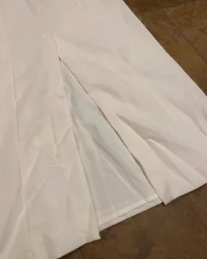 Abercrombie & Fitch White Bodycon Strapless Midi Dress thumbnail 6