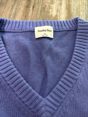 Aritzia Wilfred Cotton Sweater Purple thumbnail 4