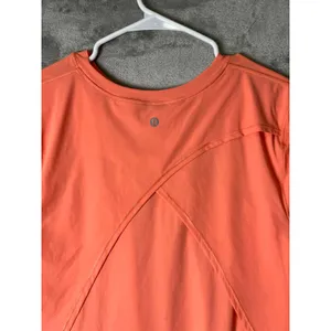 Lululemon UV Protection Fold-Over Running Shirt Sunny Coral UPF 40+ Women's 10 thumbnail 4