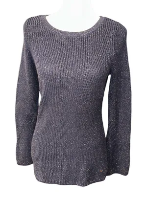 Tommy Hilfiger Women's Sweater Blue and Gold Medium thumbnail 1