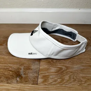 Adidas Unisex Adizero Climacool White Athletic Performance Visor Hat, OS thumbnail 4