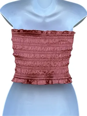 Free People "Be Right Back" tube top in Dusty Rose thumbnail 2