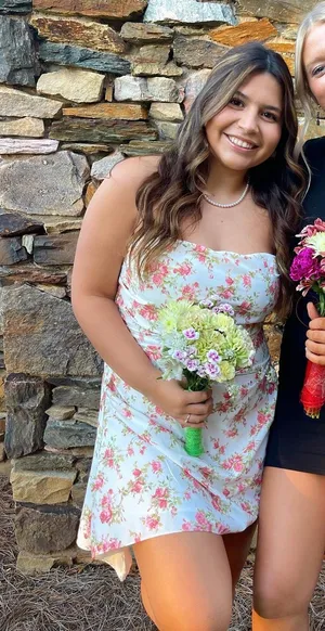 Floral homecoming dress thumbnail 1