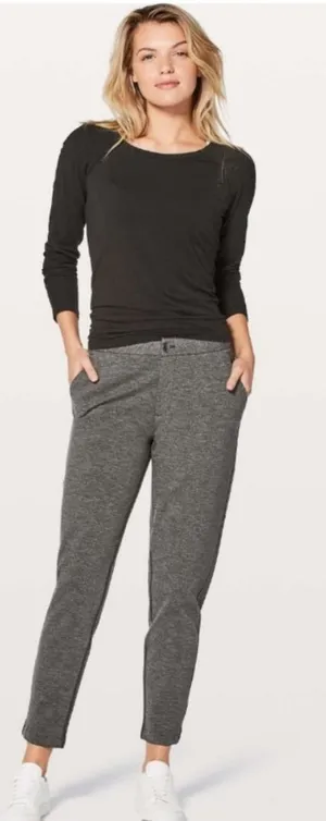 Lululemon City Trek Trouser II Office Travel Commute Stretch Grey Black Size 6 thumbnail 1