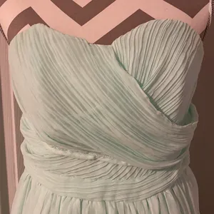 Tevolio women’s strapless chiffon mint green long formal dress size 12 thumbnail 4