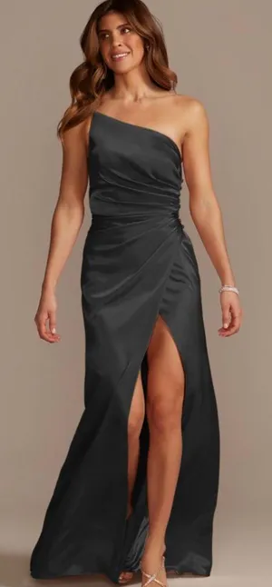 David's Bridal Black Bridesmaid Formal Dress thumbnail 1