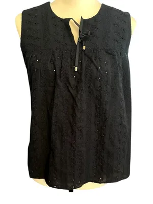 Tommy Hilfiger Navy Blue Sleeveless Top Small thumbnail 1