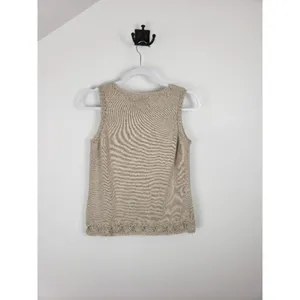 Bob Timberlake Beige Cream Knit Sweater Vest Grandma Grandmacore Size Large thumbnail 7