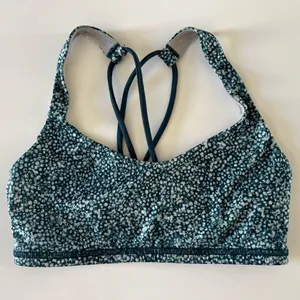 Lululemon Free to Be Bra Pebble Print Parfait Pink Alberta Lake Sports Bra thumbnail 4