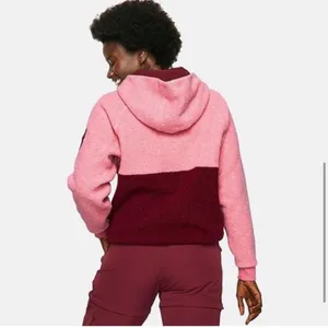 Outdoor Voices MegaFleece Half-Zip Hoodie in Truffle Pink Burgundy, Size Small thumbnail 3