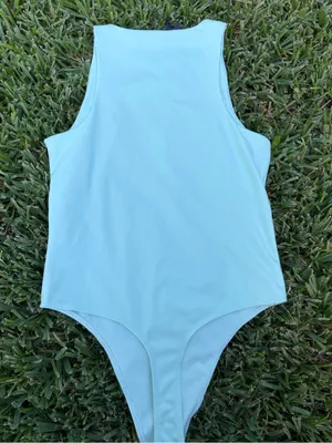 Steve Madden Nico Mint High Neck Stretch Bodysuit NWT Size Small thumbnail 8