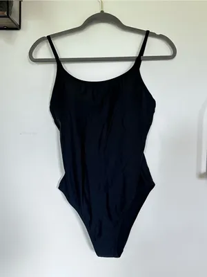NWT Quince Black Italian Cami One-Piece Swimsuit‎ Size Medium thumbnail 3