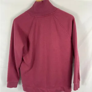 Athleta Cozy Karma Side Zip Funnel Neck Sweatshirt Pink Size Small thumbnail 3
