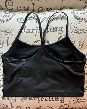 Aerie Offline The Hugger Crackle Racer back Sports Bra thumbnail 3