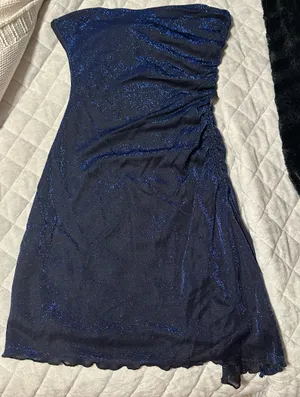 Princess Polly Dark Blue Shimmer Mini Dress thumbnail 2