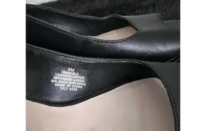 Nine West black pumps peep toe kitten heels 8 thumbnail 3