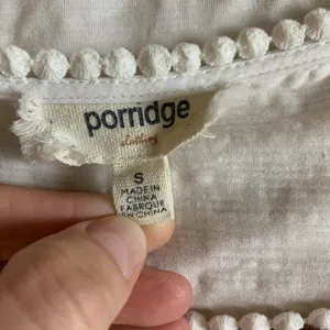 Porridge Anthropologie‎ Floral Eyelet Lace Boho Crochet Scallop Hem Top S thumbnail 3
