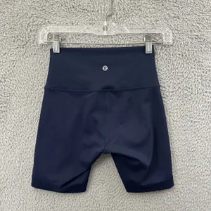 Lululemon Wunder Train High Rise Shorts 6" True Navy Athletic Biker Women's 4 thumbnail 3