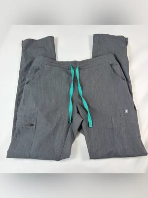 Figs Technical Scrubs Gray Top Pants Set Women's Size XSmall thumbnail 8