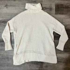 AERIE Oversized Turtleneck Knit Sweater thumbnail 2