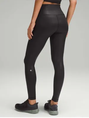 Lululemon Wunder Train High-Rise Tight 28" Radiate Foil Print Black W5DPYS Sz 4 thumbnail 2