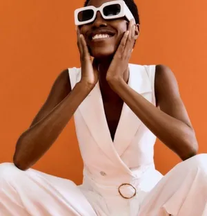Zara off-white Belted Wrap Jumpsuit BLOGGERS FAV! NWT thumbnail 5