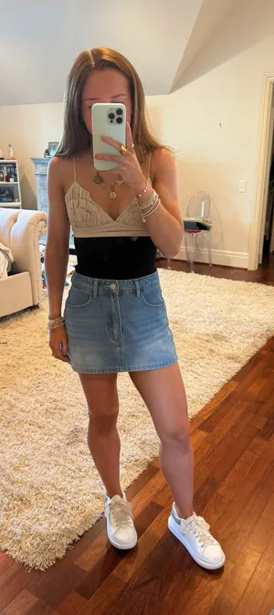 Zara Beige and Black Tank Top thumbnail 1