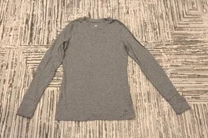 New Nike women's medium 8/10 gray long sleeve shirt thumbnail 1