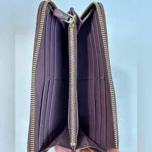 Prada Purple Saffiano Leather Zippy Wallet thumbnail 6