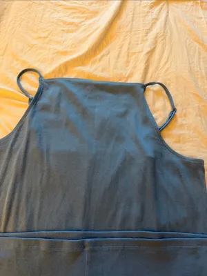 Old navy slate blue sleeveless maxi or midi cami dress size XL. thumbnail 3