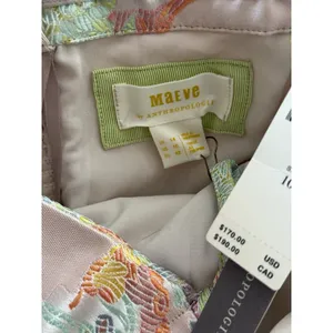 Anthropologie Maeve Strapless Bow Mini Dress Pastel Cutout‎ Tree Floral NWT 10 thumbnail 4