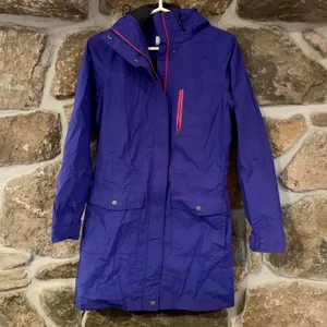 Columbia Purple/Pink Zip Up Windbreaker Material Jacket thumbnail 2