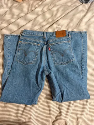 Levi's Women’s Light Blue Wedgie Straight Leg Denim Jeans thumbnail 2