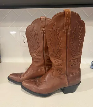 Ariat Boots Cowgirl Brown Leather thumbnail 1