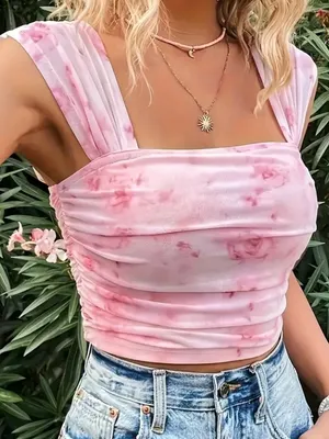 SheIn NWOT Pink Cropped Tank Top thumbnail 1