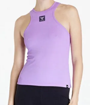 Under Armour Project Rock Womens‎ Ribbed Tank Top Size Small Purple Lilac thumbnail 1
