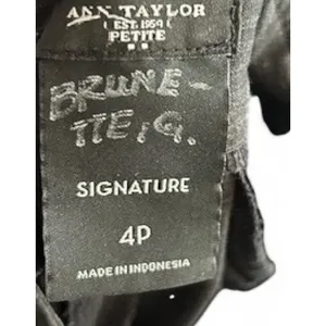 Ann Taylor‎ Signature Dark Gray Wide Leg Dress Pants Business Office 4 Petite thumbnail 3