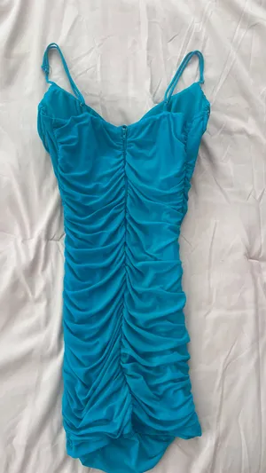 Teal Formal Dress Blue Size M thumbnail 5