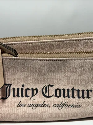 Juicy Couture Heritage Gothic Logo Double Zip Wallet Wristlet Pouch Clutch NWT thumbnail 3