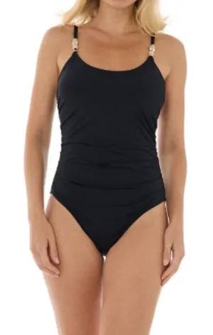 Betsey Johnson Core One-Piece Swimsuit Size XXL Black Vacation Resortwear NWOT thumbnail 1