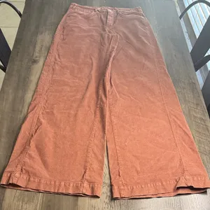 Pilcro Rust Corduroy Wide Leg Pants thumbnail 4
