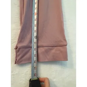 Nicole Miller New York Pajama Set Womens Small Pink Ribbed Knit 2pc Loungewear thumbnail 4