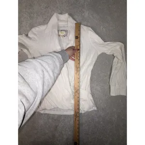 Maeve Anthropologie Women's Ivory Rafaela Hacci Surplice Front‎ Top Sweater M thumbnail 7