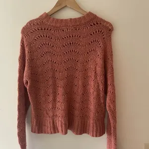 American Eagle Knit Salmon‎ Pink Oversized Crewneck Sweater thumbnail 2